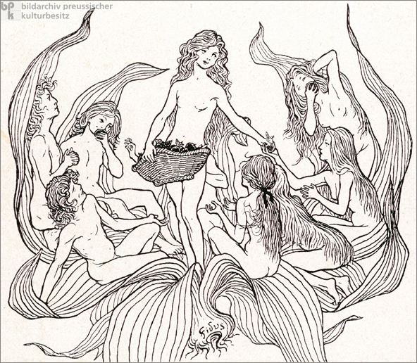 Fidus, Advertisement for Vegetarian Restaurant (c. 1900)